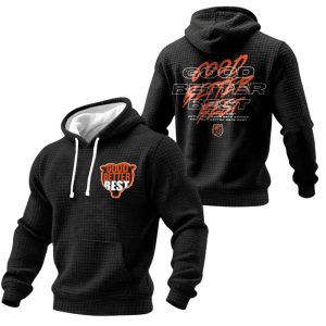 Good Better Best Bears Print Waffle Fabric Hoodie 1