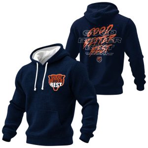 Good Better Best Bears Print Waffle Fabric Hoodie