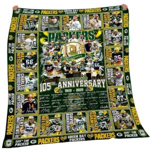 Green Bay Packers 105th Anniversary 1920 2025 Blanket 1