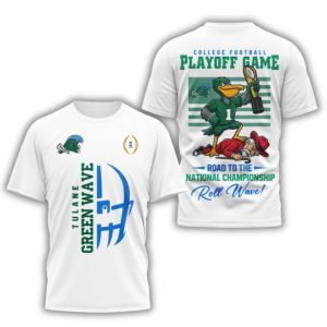 Green Wave Road To The National Championship 2025 Roll Wave Shirt 1