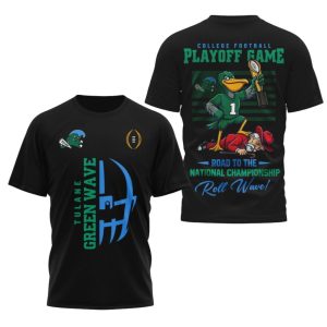 Green Wave Road To The National Championship 2025 Roll Wave Shirt 2