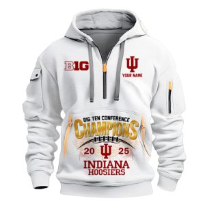 Hoosiers 2025 Big Ten Conference Champions Quarter Zip Hoodie