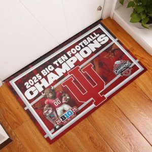 Hoosiers 2025 Big Ten Football Champions Doormat 1