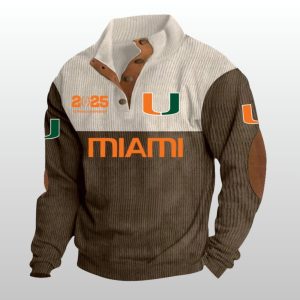 Hurricanes 2025 National Championship Stand Up Collar Sweatshirt 3