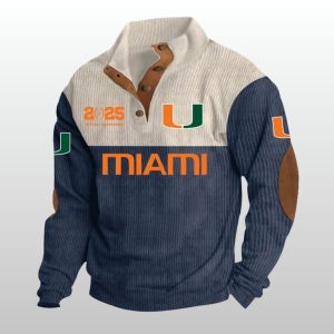 Hurricanes 2025 National Championship Stand Up Collar Sweatshirt