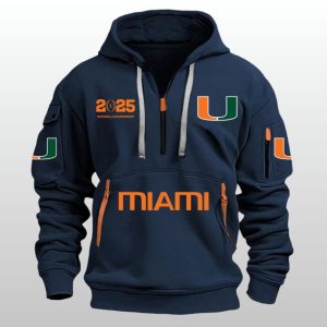 Hurricanes Football 2025 National Championship Quarter Zip Hoodie 1