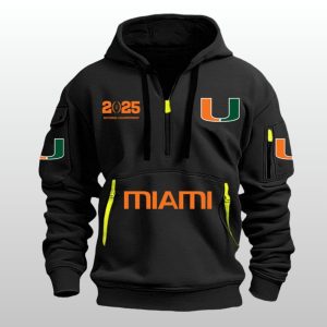 Hurricanes Football 2025 National Championship Quarter Zip Hoodie 2