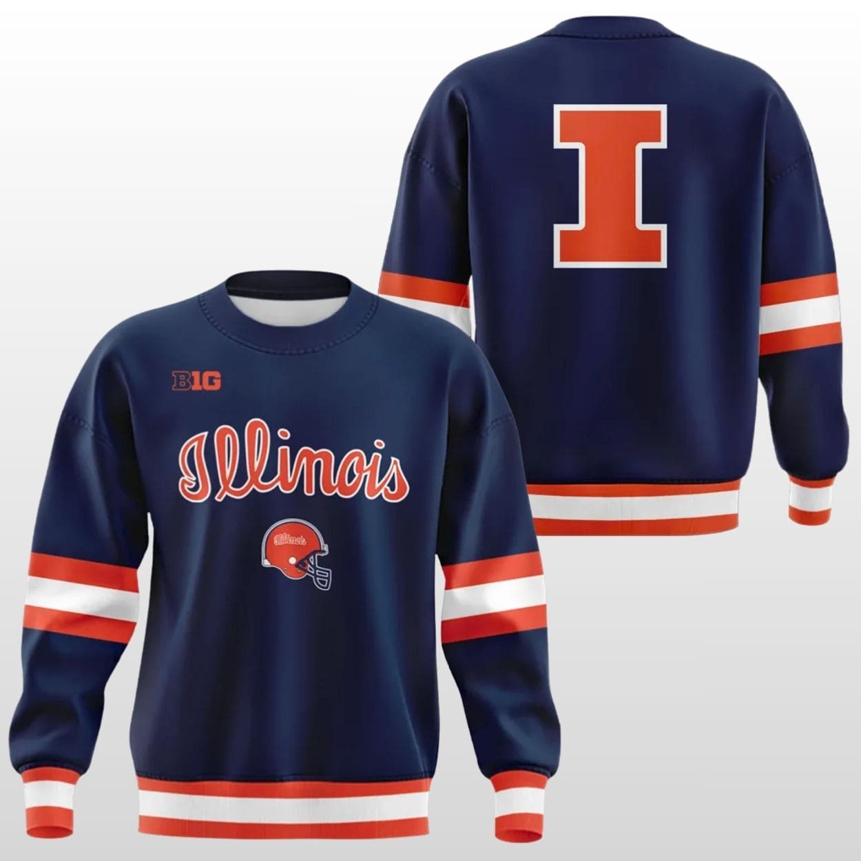 Illinois Football Music City Bowl Uniform Hoodie Illinois Football Music City Bowl Uniform Hoodie