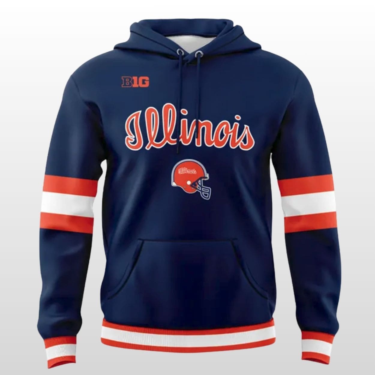 Illinois Football Music City Bowl Uniform Hoodie Illinois Football Music City Bowl Uniform Hoodie
