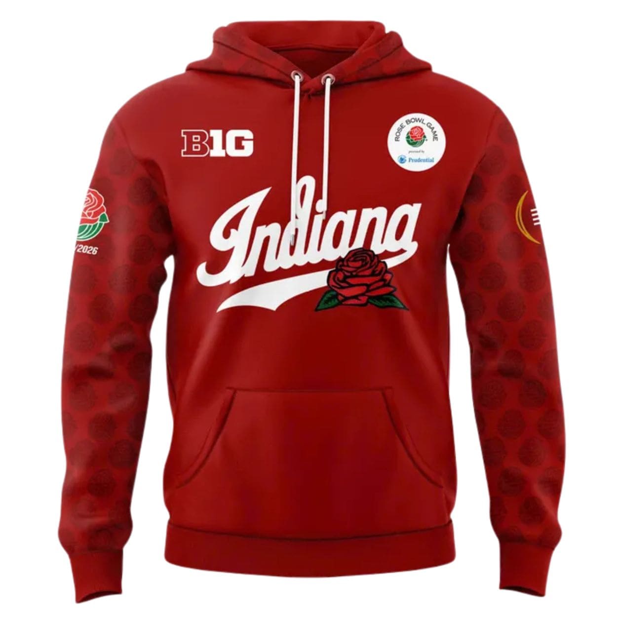 Indiana Hoosiers Football Helmet 2026 Rose Bowl Hoodie Indiana Hoosiers Football Helmet 2026 Rose Bowl Hoodie