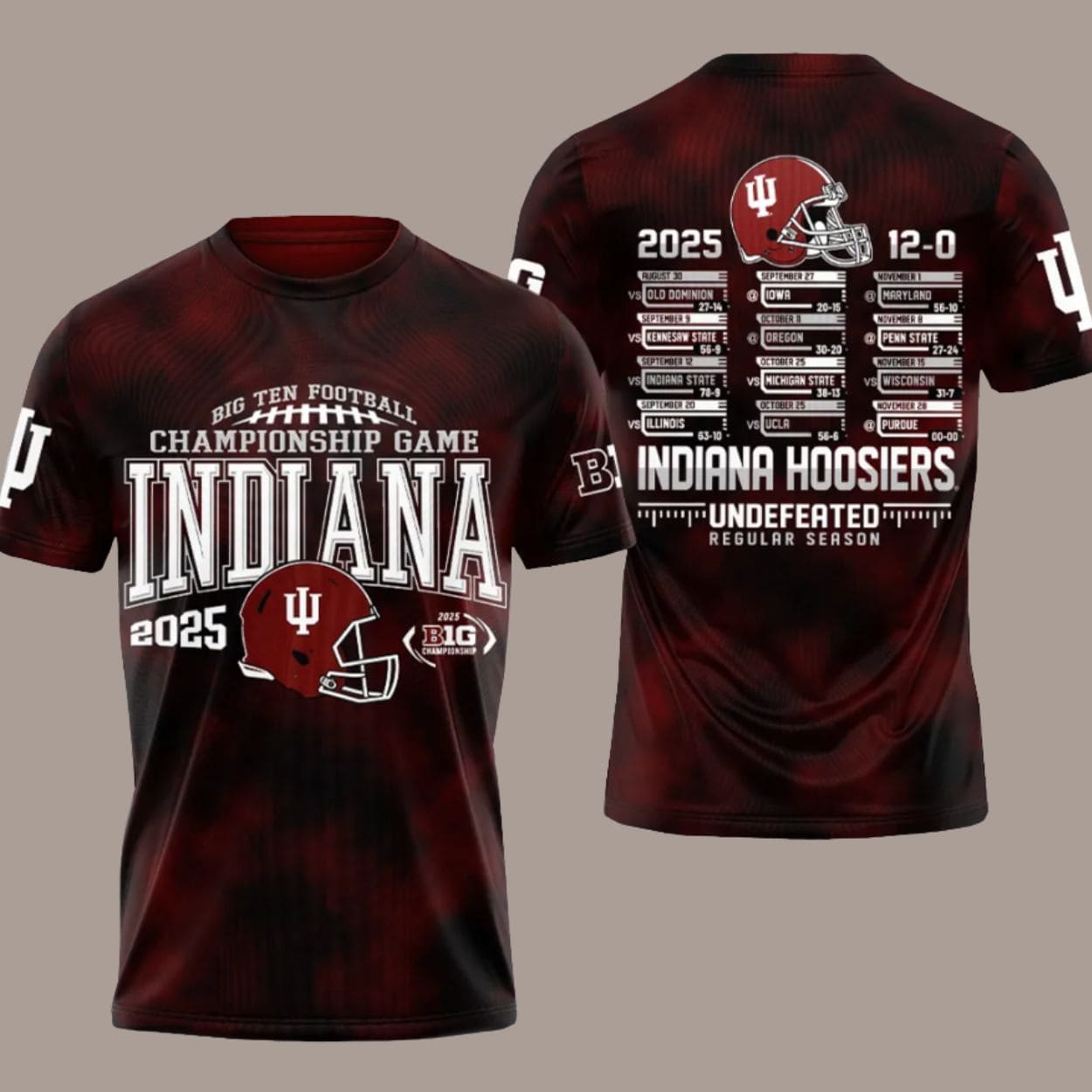 Indiana Undefeated Regular Season Big Ten Championship 2025 Shirt Indiana Undefeated Regular Season Big Ten Championship 2025 Shirt