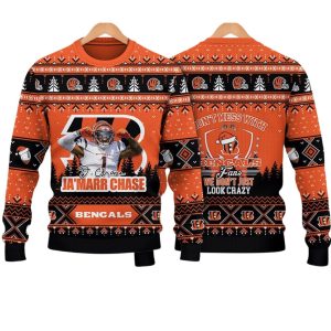 Ja'Marr Chase Don't Mess With Bengals Fan Christmas Ugly Sweater