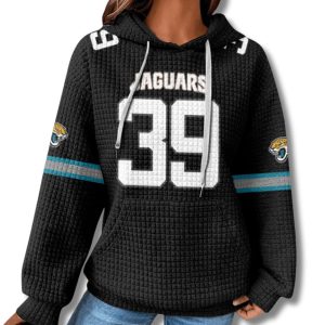 Jacksonville Jaguars Cam Little 39 Waffle Hoodie 4