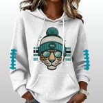 Jaguars Football EST 1995 Print Waffle Fabric Hoodie