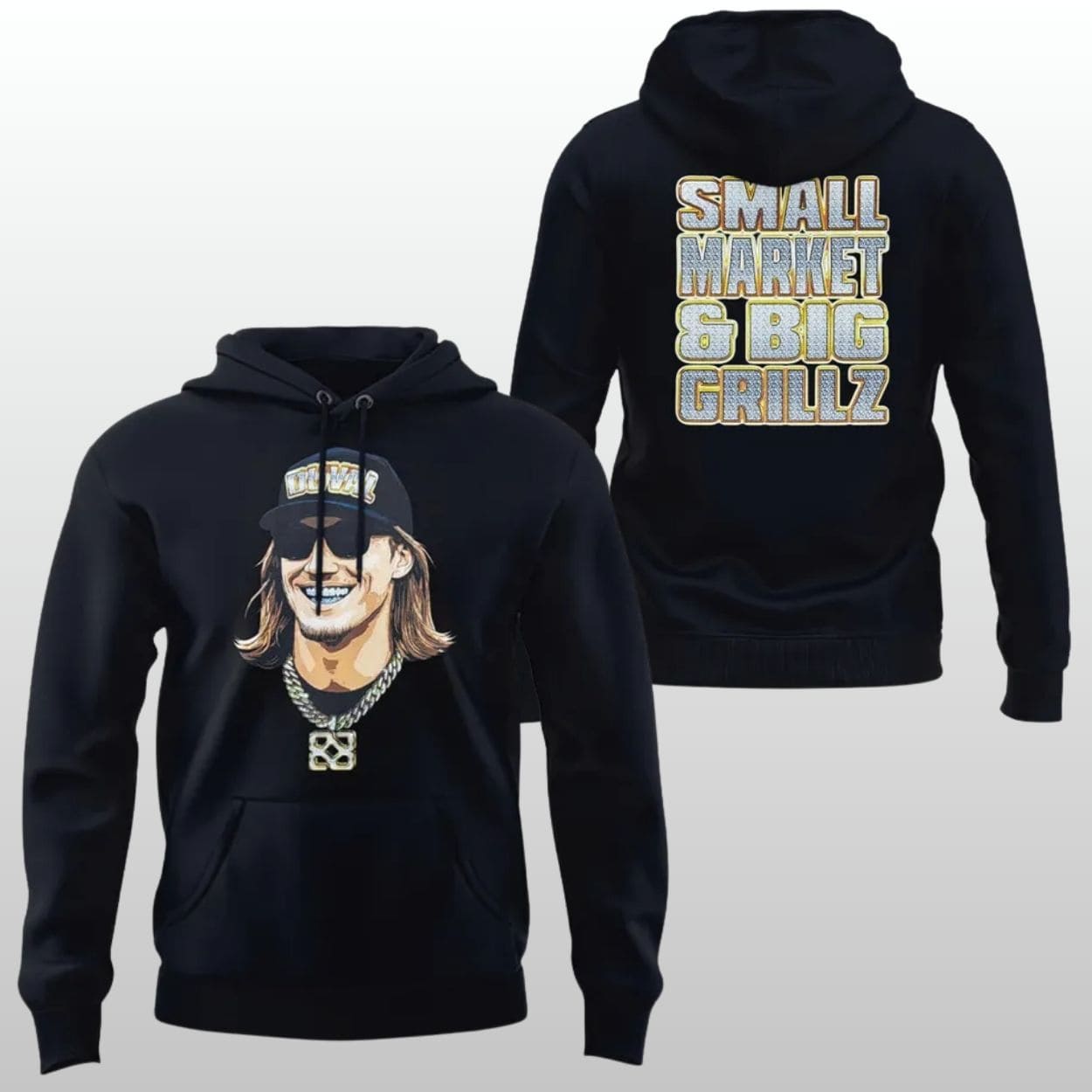 Jaguars QB Trevor Lawrence Small Market Big Grillz T-shirt Jaguars QB Trevor Lawrence Small Market Big Grillz T-shirt