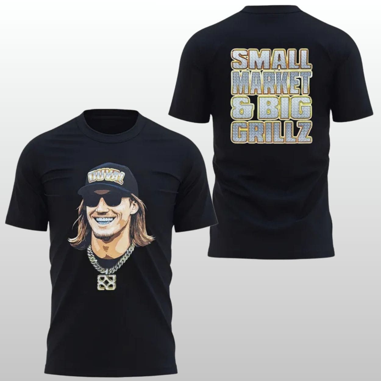 Jaguars QB Trevor Lawrence Small Market Big Grillz T shirt Jaguars QB Trevor Lawrence Small Market Big Grillz T shirt