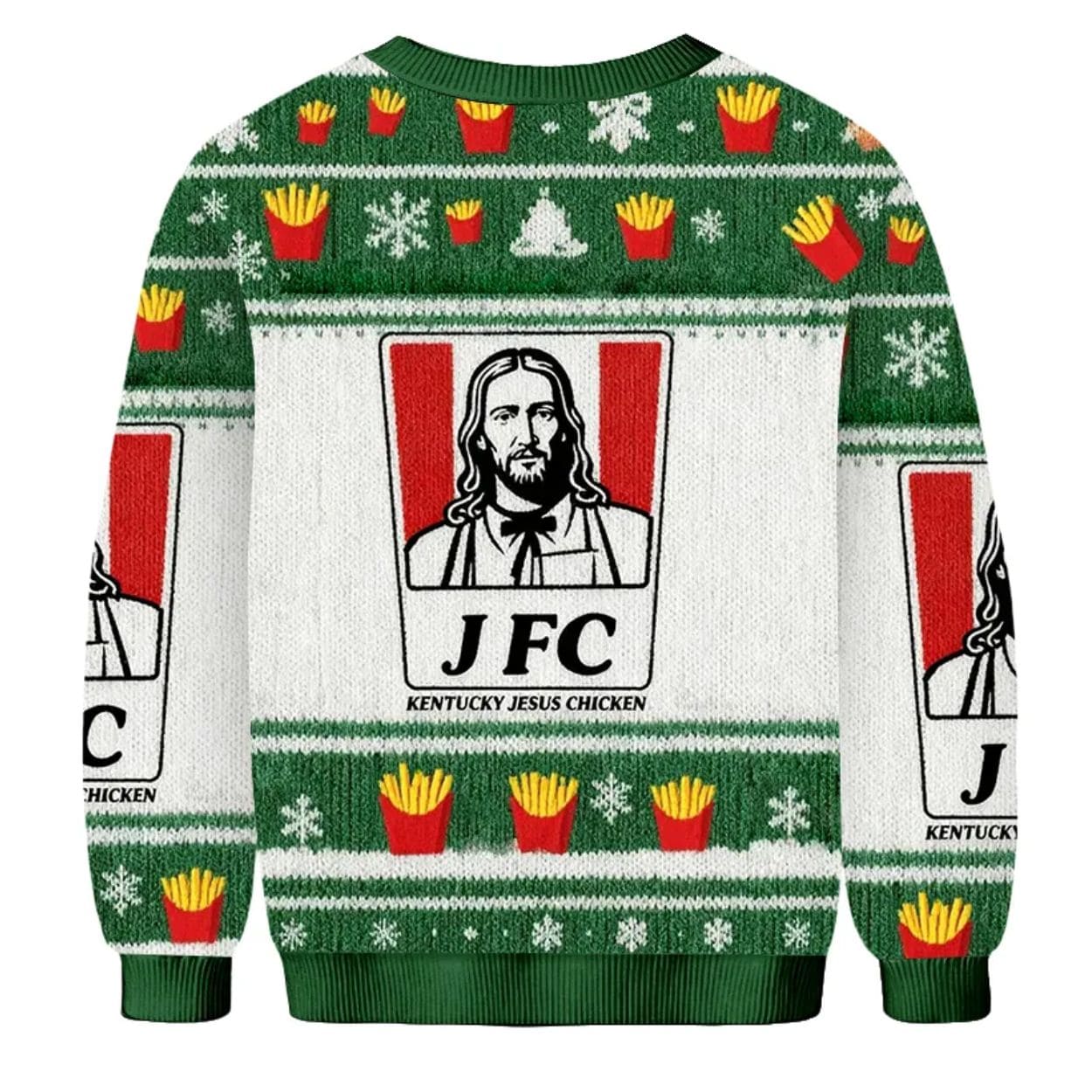 Jfc Kentucky Jesus Chicken Christmas Ugly Sweater Jfc Kentucky Jesus Chicken Christmas Ugly Sweater