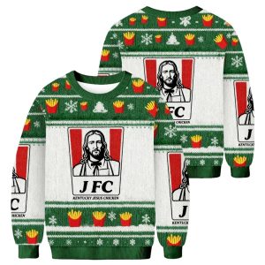 Jfc Kentucky Jesus Chicken Christmas Ugly Sweater