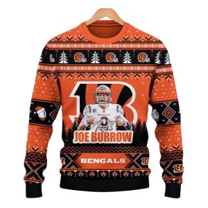 Joe Burrow Don't Mess With Bengals Fan Christmas Ugly Sweater 1 Joe Burrow Don't Mess With Bengals Fan Christmas Ugly Sweater 1