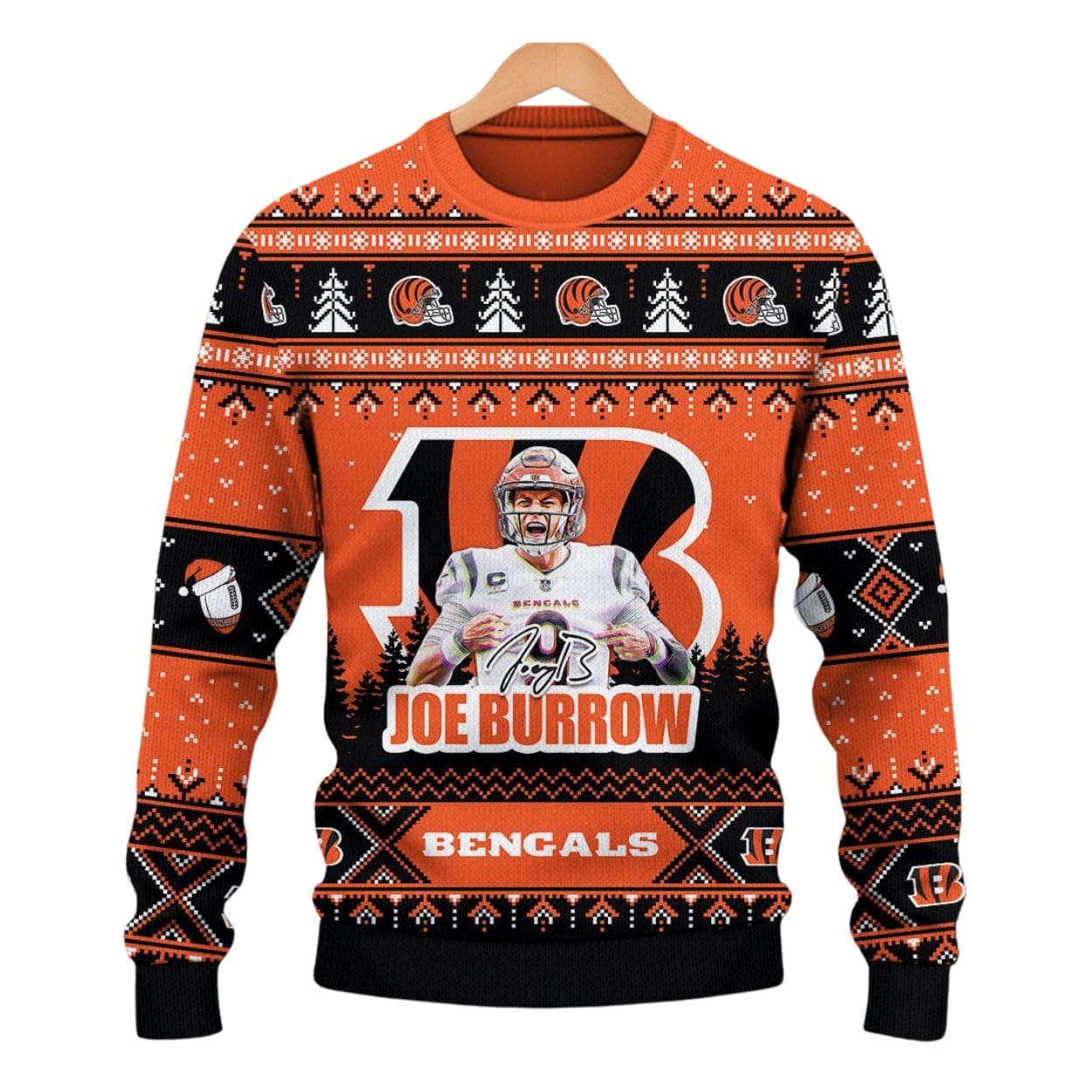 Joe Burrow Don’t Mess With Bengals Fan Christmas Ugly Sweater Joe Burrow Don’t Mess With Bengals Fan Christmas Ugly Sweater