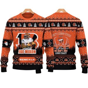 Joe Mixon Don't Mess With Bengals Fan Christmas Ugly Sweater