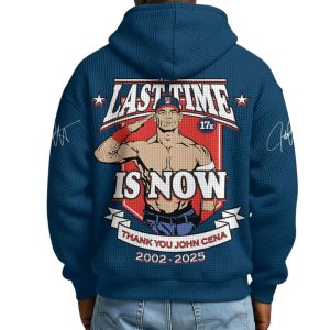 John Cena Thank You John Cena 2002-2025 Waffle Hoodie 1 John Cena Thank You John Cena 2002 2025 Waffle Hoodie 2