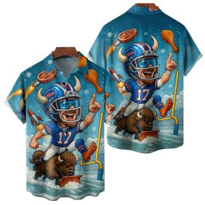 Josh Allen Buffalo Football Hawaiian Shirt 2