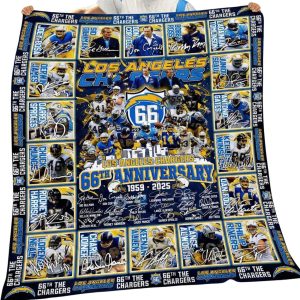 LA Chargers 66th Anniversary 1959 2025 Blanket 1