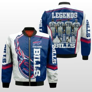 Legends Bills Kelly Thomas Smith Reed Championship Custom Name Jacket 1
