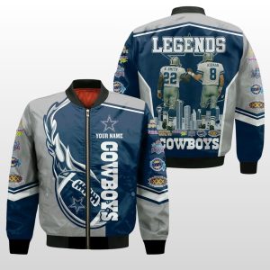 Legends Cowboys Smith Aikman Championship Custom Name Jacket 1
