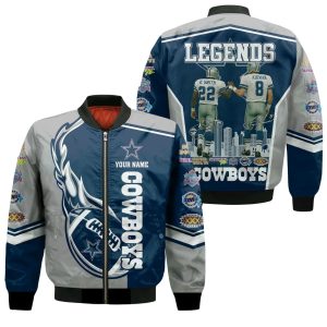 Legends Cowboys Smith Aikman Championship Custom Name Jacket