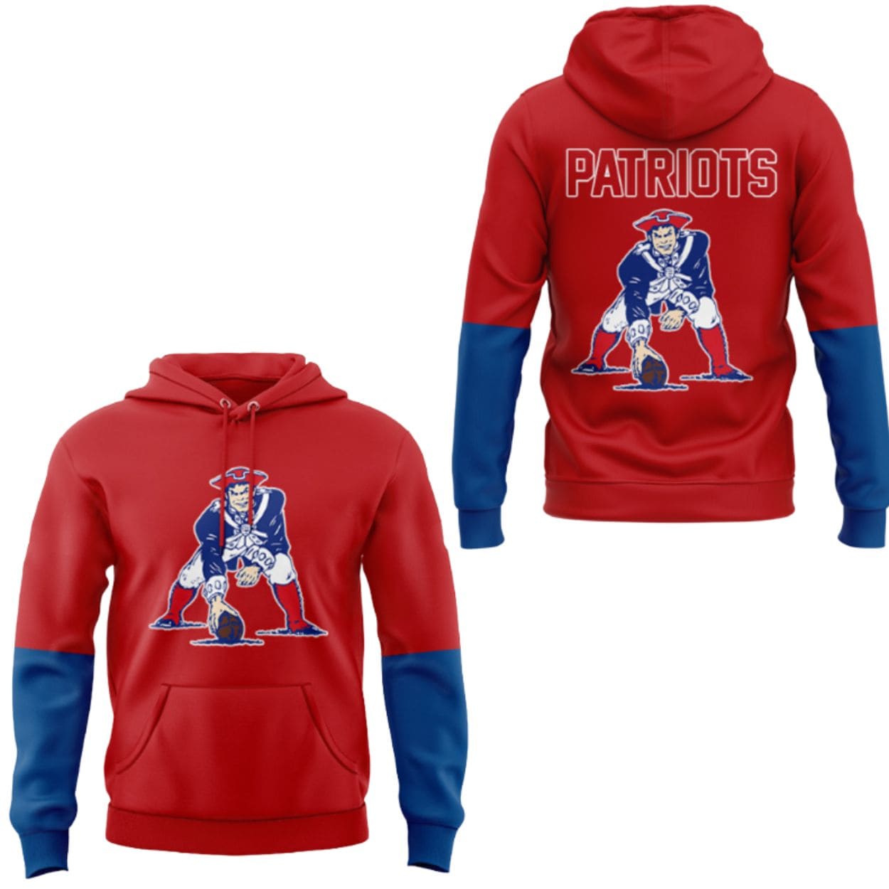 Limited Edition NE Patriots Throwback 1992 Red Hoodie Limited Edition NE Patriots Throwback 1992 Red Hoodie