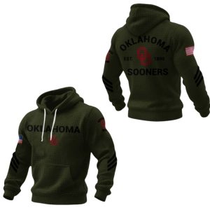 Limited Edition Sooners Veteran Waffle Hoodie 1
