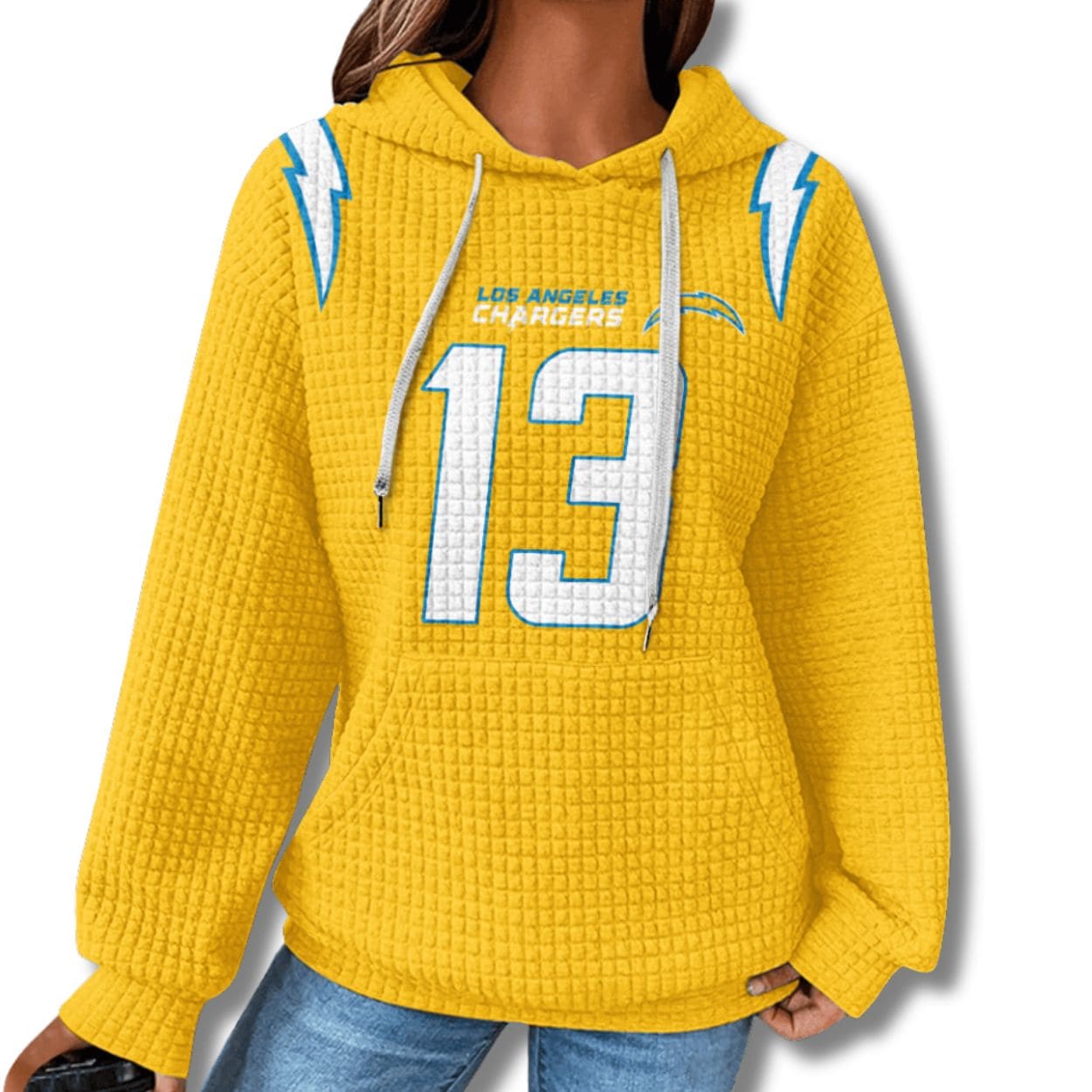 Chargers Allen 13 Waffle Hoodie Chargers Allen 13 Waffle Hoodie