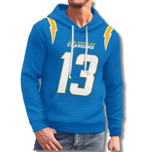 Chargers Allen 13 Waffle Hoodie 3 Los Angeles Chargers Allen 13 Waffle Hoodie 4