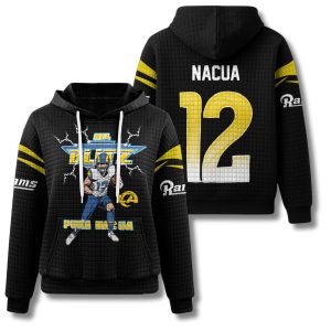 Los Angeles Rams Nacua 12 Waffle Hoodie 1
