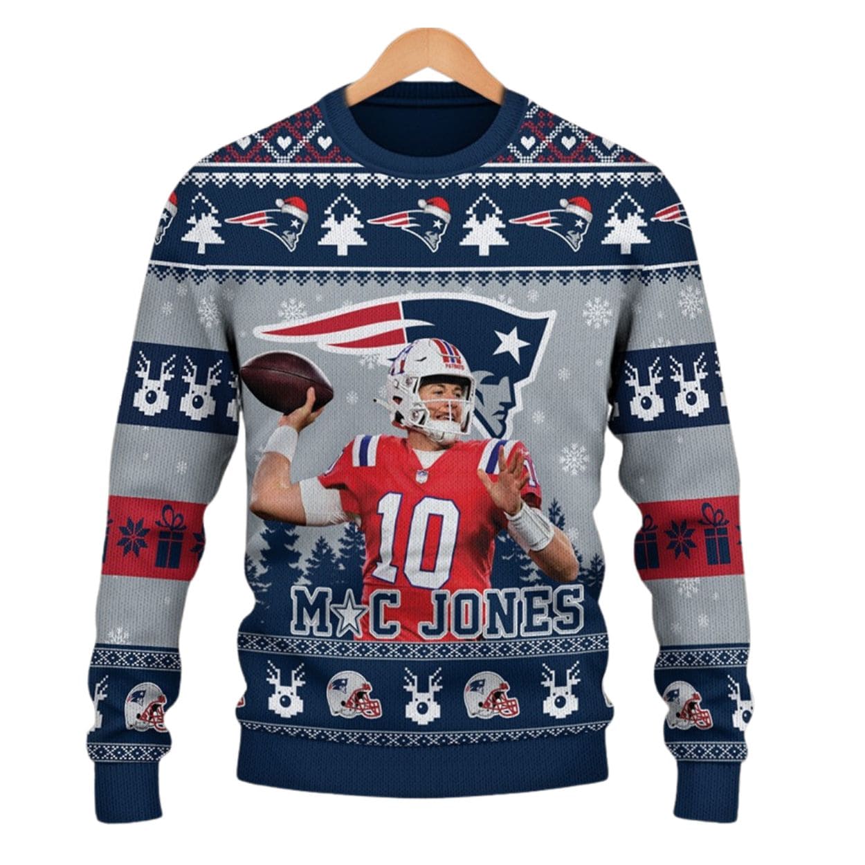Mac Jones I Am A Die Hard Patriots Fan Christmas Ugly Sweater Mac Jones I Am A Die Hard Patriots Fan Christmas Ugly Sweater