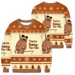 Marcus The Worm You're Ruining The Vibe Christmas Ugly Sweater