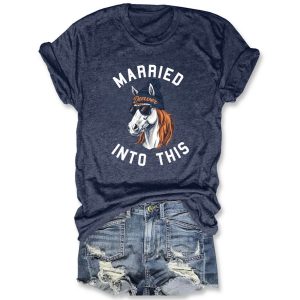 Married Into This Denver Football Tee 1