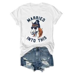 Married Into This Denver Football Tee 3
