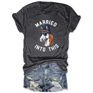 Married Into This Denver Football Tee 4