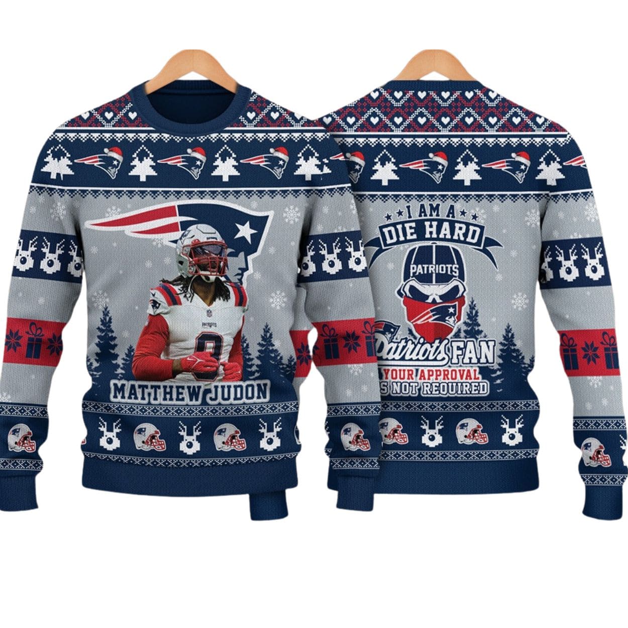 Matthew Judon I Am A Die Hard Patriots Fan Christmas Ugly Sweater Matthew Judon I Am A Die Hard Patriots Fan Christmas Ugly Sweater