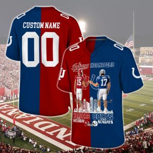 Mendoza Jones Hoosiers On Saturday Colts On Sundays Jersey