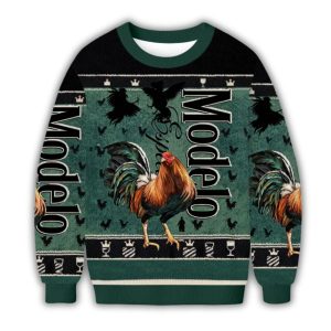 Modelo Rooster Christmas Ugly Sweater