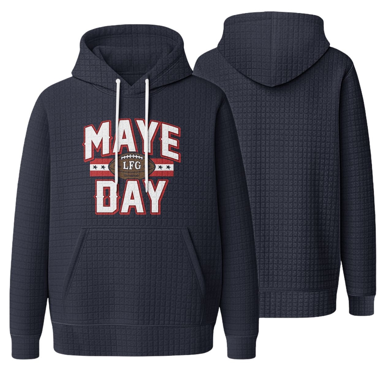 New England Patriots Drake Maye Maye Day Waffle Hoodie 1 New England Patriots Drake Maye Maye Day Waffle Hoodie 1