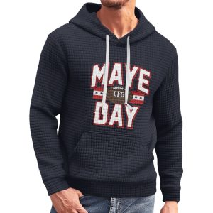 Patriots Drake Maye Maye Day Waffle Hoodie 2 New England Patriots Drake Maye Maye Day Waffle Hoodie 2