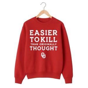 Red cotton Oklahoma Sooners sweatshirt by Icestork with white 