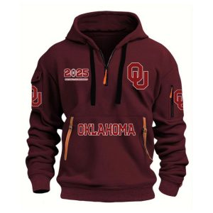 Oklahoma Football 2025 National Championship Quarter Zip Hoodie 1