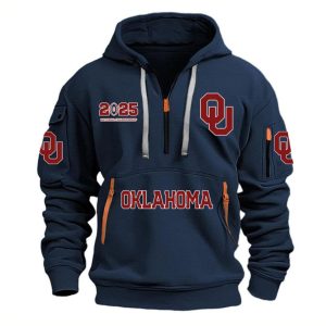 Oklahoma Football 2025 National Championship Quarter Zip Hoodie 2