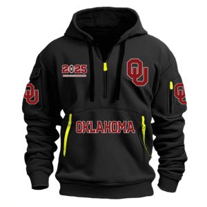 Oklahoma Football 2025 National Championship Quarter Zip Hoodie 3